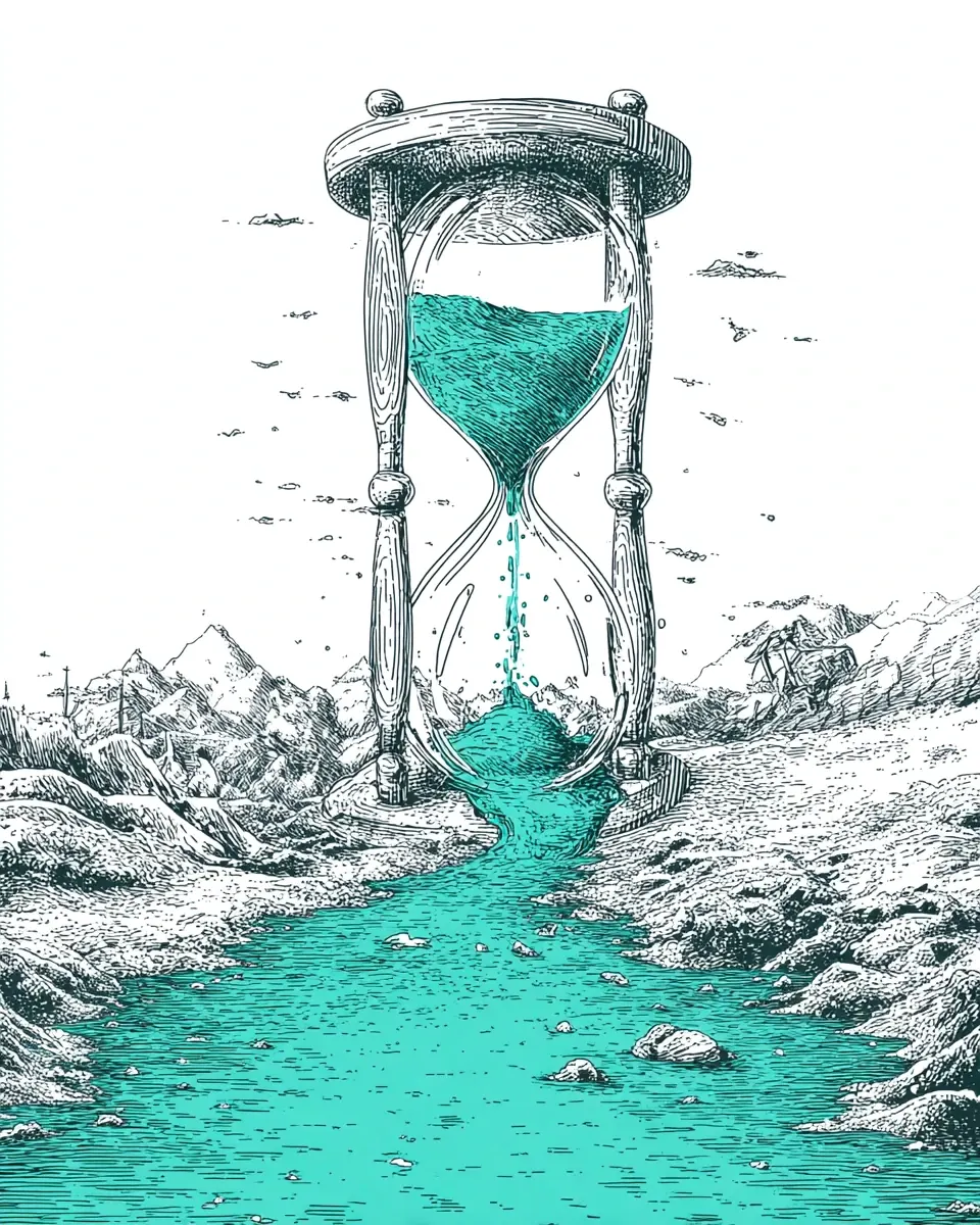 Hourglass illustration representing limited time offer