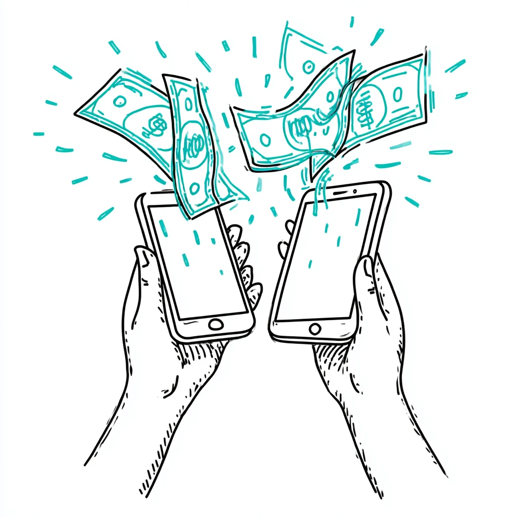 Receiving loan funds via smartphone transfer